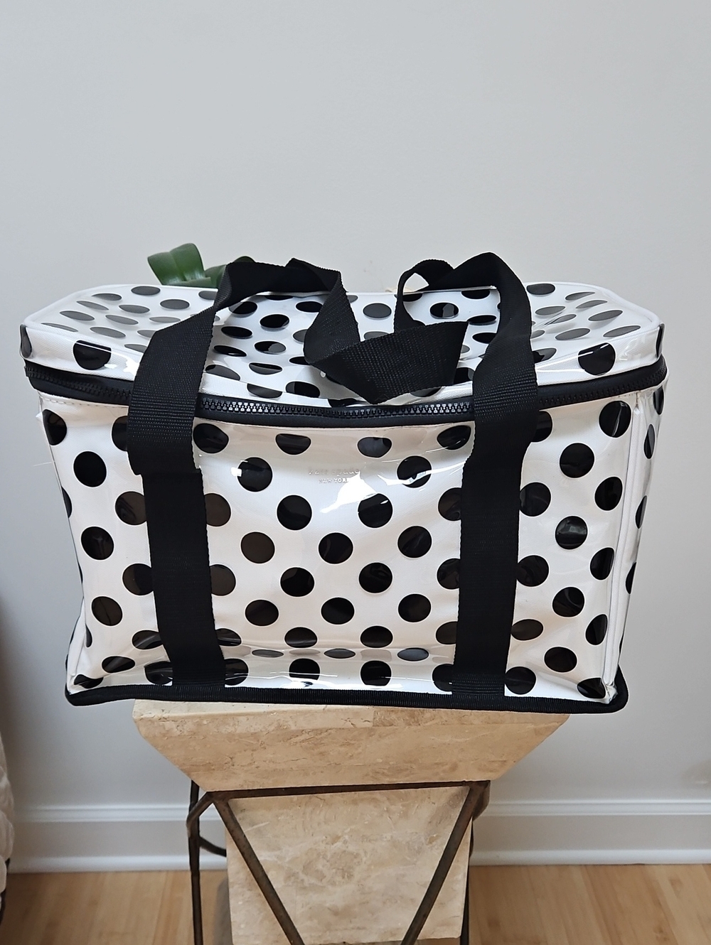 kate spade Black and White Polka Dot Travel Tote